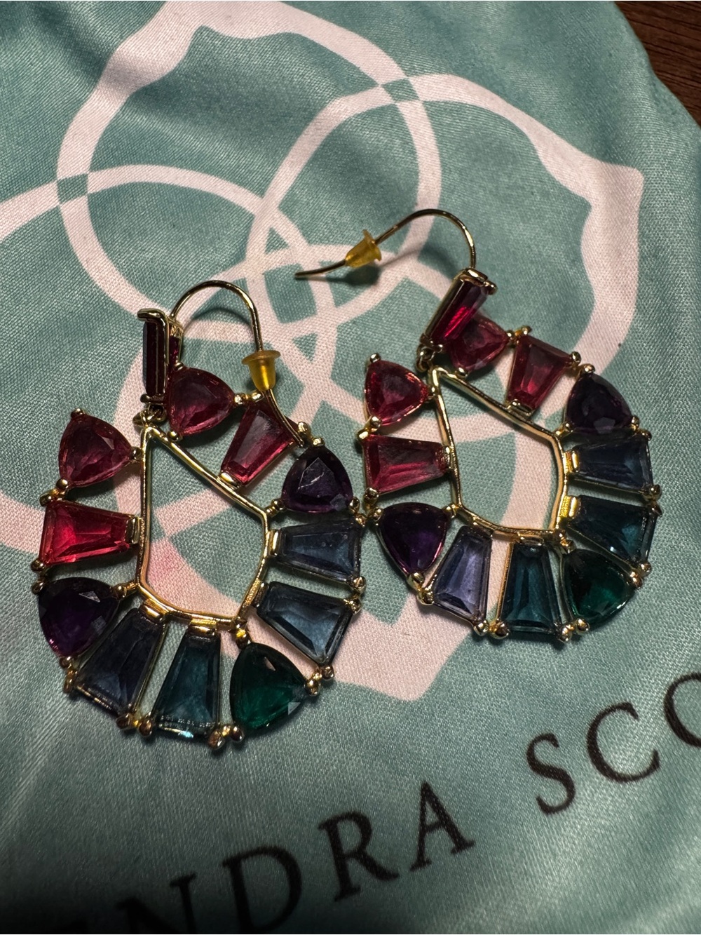Kendra Scott Blair Multicolor Earrings - Gold Tone